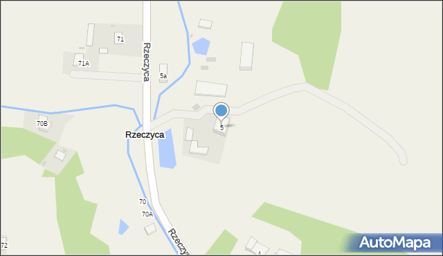 Rzeczyca, Rzeczyca, 5, mapa Rzeczyca