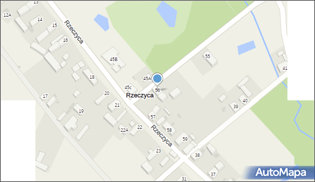 Rzeczyca, Rzeczyca, 56, mapa Rzeczyca