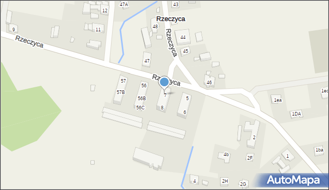 Rzeczyca, Rzeczyca, 7, mapa Rzeczyca