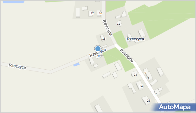 Rzeczyca, Rzeczyca, 20, mapa Rzeczyca