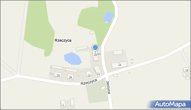 Rzeczyca, Rzeczyca, 22, mapa Rzeczyca