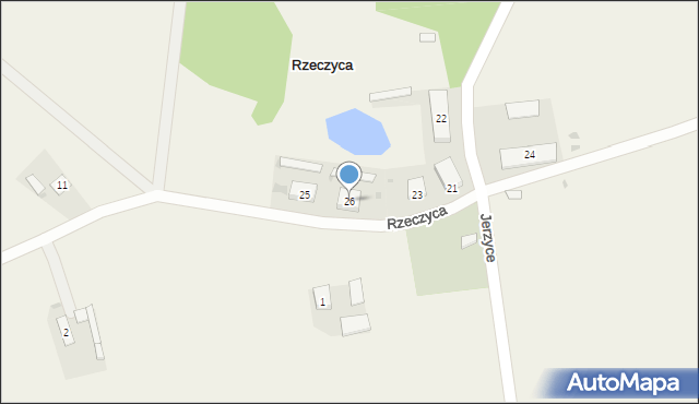 Rzeczyca, Rzeczyca, 26, mapa Rzeczyca