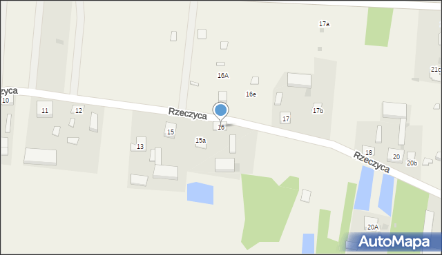 Rzeczyca, Rzeczyca, 16, mapa Rzeczyca