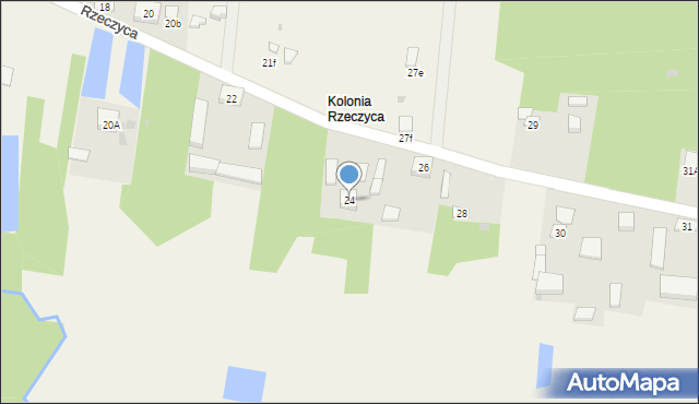 Rzeczyca, Rzeczyca, 24, mapa Rzeczyca