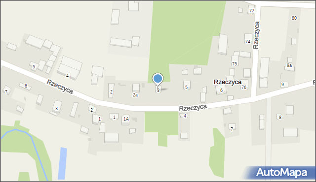 Rzeczyca, Rzeczyca, 3, mapa Rzeczyca