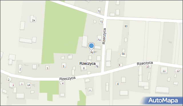 Rzeczyca, Rzeczyca, 75, mapa Rzeczyca