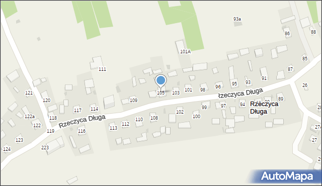 Rzeczyca Długa, Rzeczyca Długa, 105, mapa Rzeczyca Długa