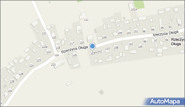 Rzeczyca Długa, Rzeczyca Długa, 113, mapa Rzeczyca Długa