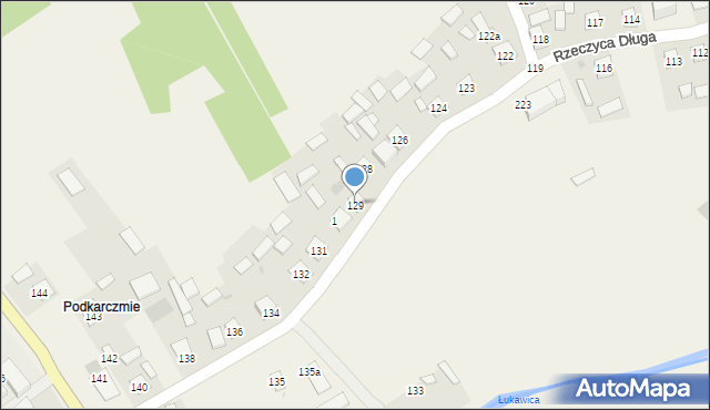 Rzeczyca Długa, Rzeczyca Długa, 129, mapa Rzeczyca Długa