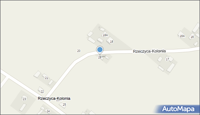 Rzeczyca-Kolonia, Rzeczyca-Kolonia, 19, mapa Rzeczyca-Kolonia