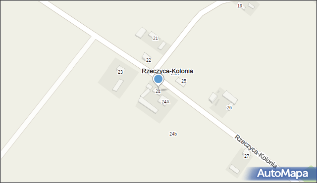 Rzeczyca-Kolonia, Rzeczyca-Kolonia, 24, mapa Rzeczyca-Kolonia