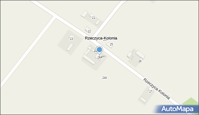 Rzeczyca-Kolonia, Rzeczyca-Kolonia, 24A, mapa Rzeczyca-Kolonia