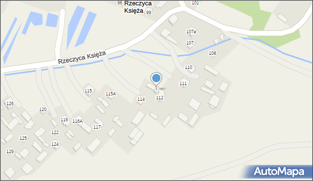 Rzeczyca Księża, Rzeczyca Księża, 113, mapa Rzeczyca Księża