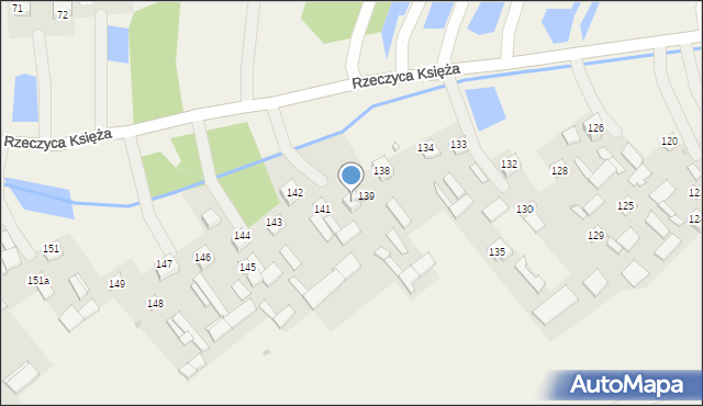 Rzeczyca Księża, Rzeczyca Księża, 140, mapa Rzeczyca Księża