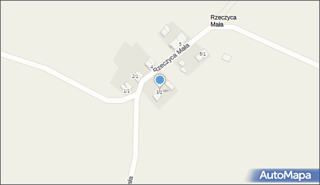 Rzeczyca Mała, Rzeczyca Mała, 3/1, mapa Rzeczyca Mała