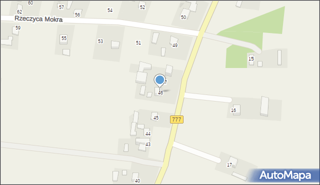 Rzeczyca Mokra, Rzeczyca Mokra, 46, mapa Rzeczyca Mokra