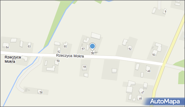 Rzeczyca Mokra, Rzeczyca Mokra, 56, mapa Rzeczyca Mokra