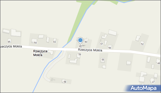 Rzeczyca Mokra, Rzeczyca Mokra, 62, mapa Rzeczyca Mokra