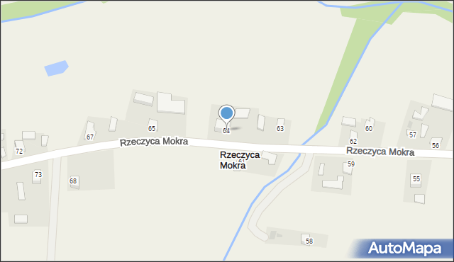 Rzeczyca Mokra, Rzeczyca Mokra, 64, mapa Rzeczyca Mokra