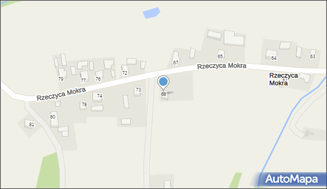 Rzeczyca Mokra, Rzeczyca Mokra, 68, mapa Rzeczyca Mokra