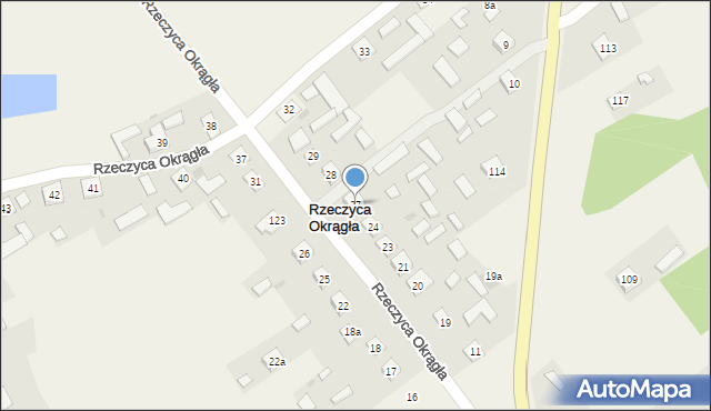 Rzeczyca Okrągła, Rzeczyca Okrągła, 27, mapa Rzeczyca Okrągła