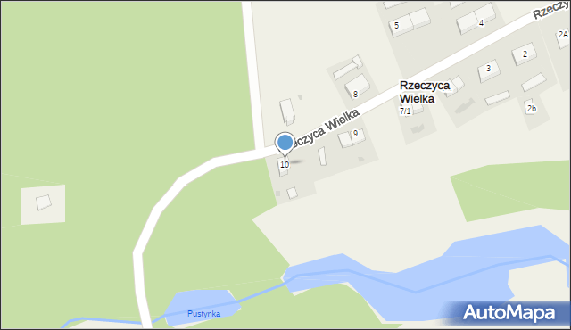 Rzeczyca Wielka, Rzeczyca Wielka, 10, mapa Rzeczyca Wielka