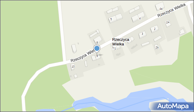 Rzeczyca Wielka, Rzeczyca Wielka, 9, mapa Rzeczyca Wielka