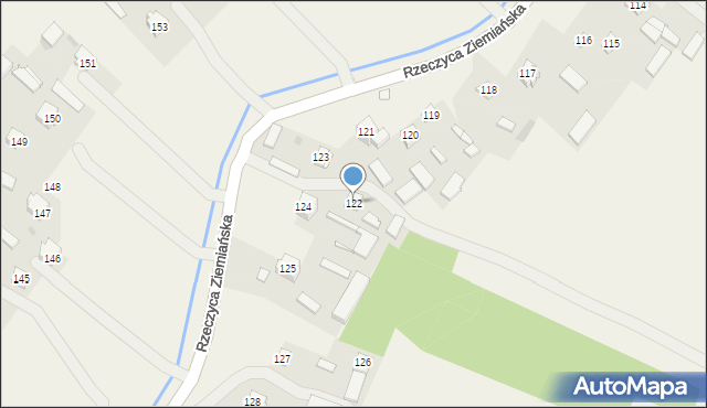 Rzeczyca Ziemiańska, Rzeczyca Ziemiańska, 122, mapa Rzeczyca Ziemiańska