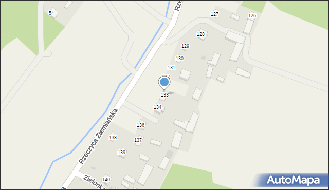 Rzeczyca Ziemiańska, Rzeczyca Ziemiańska, 133, mapa Rzeczyca Ziemiańska