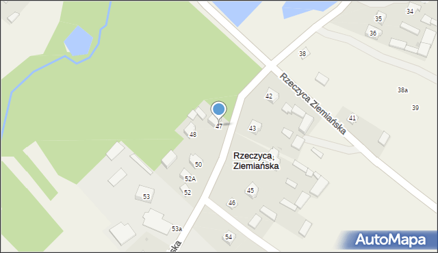 Rzeczyca Ziemiańska, Rzeczyca Ziemiańska, 47, mapa Rzeczyca Ziemiańska