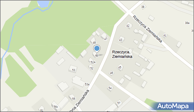 Rzeczyca Ziemiańska, Rzeczyca Ziemiańska, 50, mapa Rzeczyca Ziemiańska