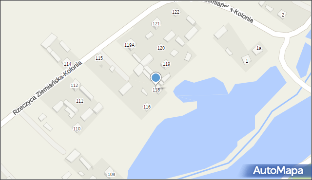 Rzeczyca Ziemiańska-Kolonia, Rzeczyca Ziemiańska-Kolonia, 118, mapa Rzeczyca Ziemiańska-Kolonia