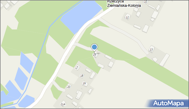 Rzeczyca Ziemiańska-Kolonia, Rzeczyca Ziemiańska-Kolonia, 15, mapa Rzeczyca Ziemiańska-Kolonia