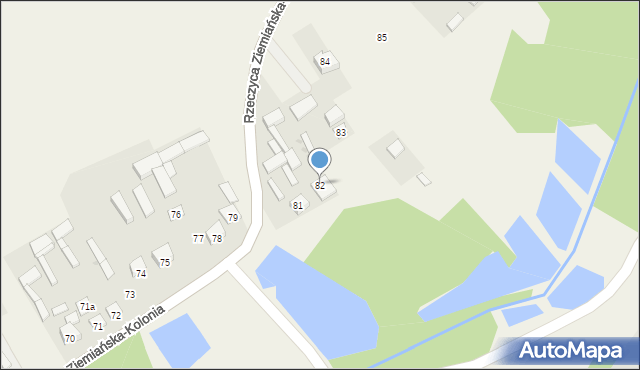 Rzeczyca Ziemiańska-Kolonia, Rzeczyca Ziemiańska-Kolonia, 82, mapa Rzeczyca Ziemiańska-Kolonia
