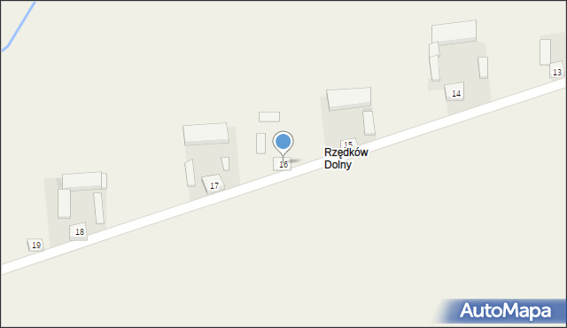 Rzędków, Rzędków, 16, mapa Rzędków