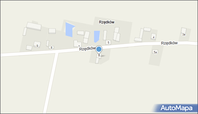 Rzędków, Rzędków, 6a, mapa Rzędków