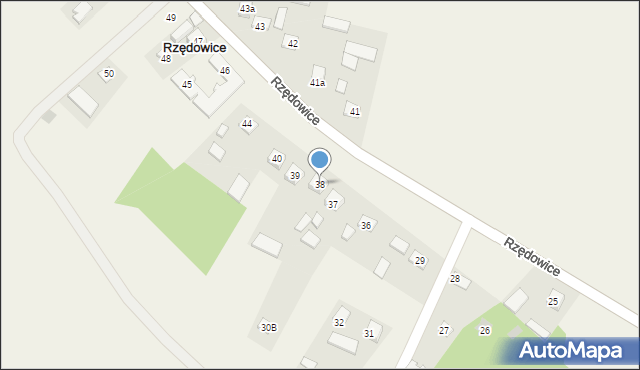 Rzędowice, Rzędowice, 38, mapa Rzędowice