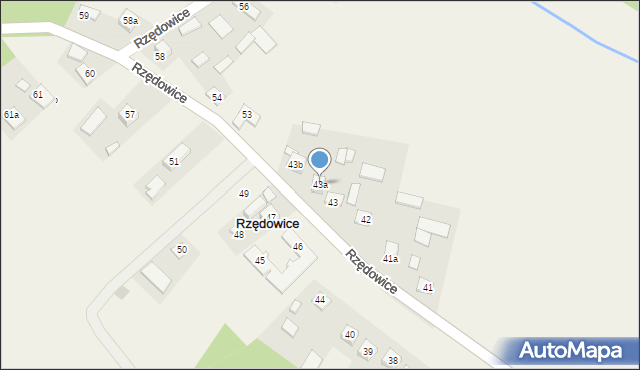 Rzędowice, Rzędowice, 43a, mapa Rzędowice