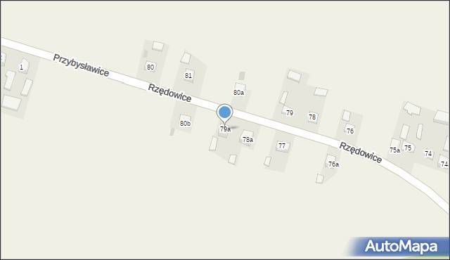 Rzędowice, Rzędowice, 79a, mapa Rzędowice