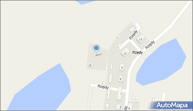 Rzędy, Rzędy, 14, mapa Rzędy