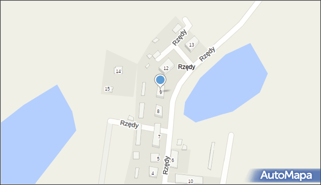 Rzędy, Rzędy, 9, mapa Rzędy