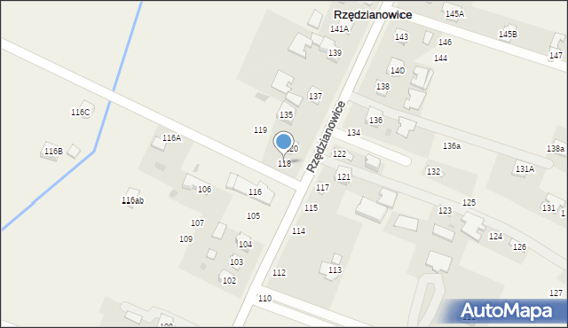 Rzędzianowice, Rzędzianowice, 118, mapa Rzędzianowice