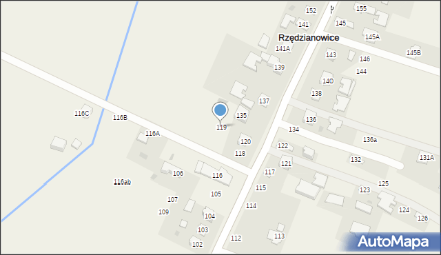 Rzędzianowice, Rzędzianowice, 119, mapa Rzędzianowice