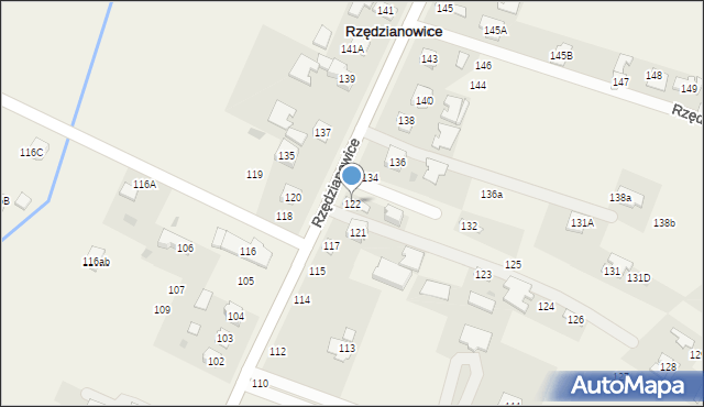 Rzędzianowice, Rzędzianowice, 122, mapa Rzędzianowice