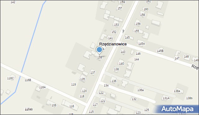 Rzędzianowice, Rzędzianowice, 139, mapa Rzędzianowice