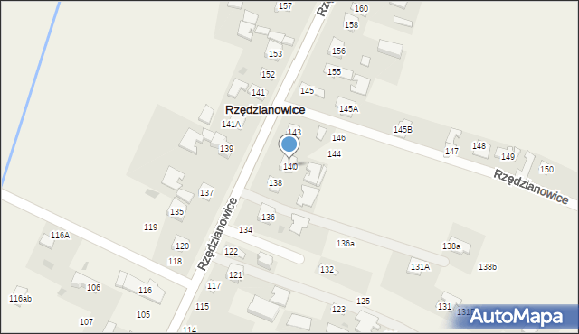 Rzędzianowice, Rzędzianowice, 140, mapa Rzędzianowice