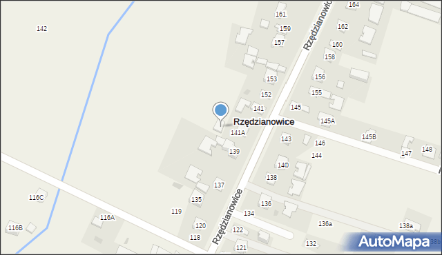 Rzędzianowice, Rzędzianowice, 141B, mapa Rzędzianowice