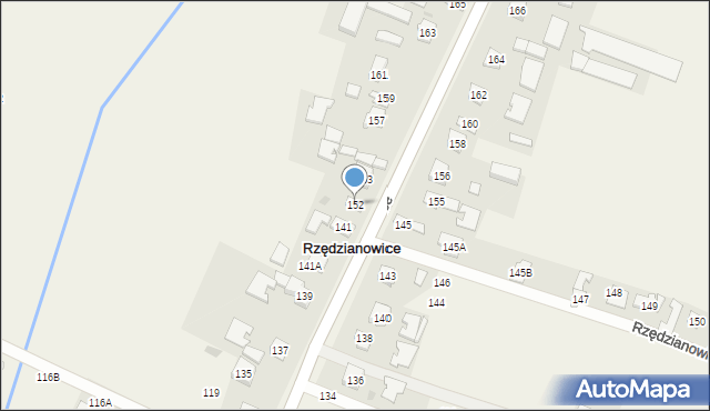 Rzędzianowice, Rzędzianowice, 152, mapa Rzędzianowice