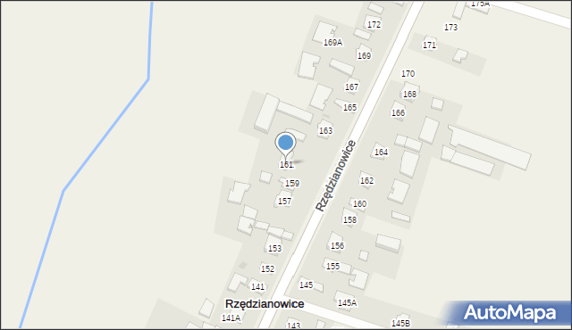 Rzędzianowice, Rzędzianowice, 161, mapa Rzędzianowice