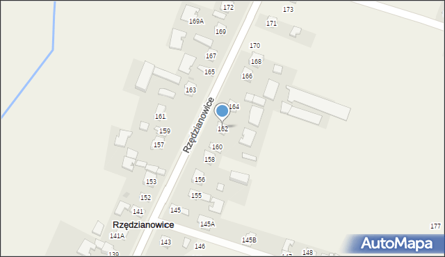 Rzędzianowice, Rzędzianowice, 162, mapa Rzędzianowice